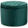 Baxton Studio Livana Velvet Storage Ottoman Home
