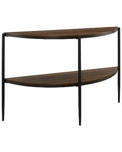 Hewson Half Round Walnut Tiered Entry Table Home -Shop Style Sales 3050012209 RLLD 2