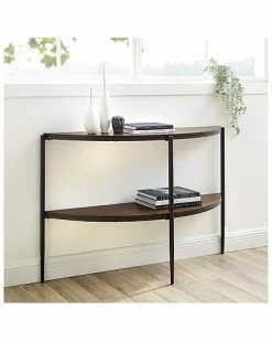 Hewson Half Round Walnut Tiered Entry Table Home -Shop Style Sales 3050012209 RLLD 4