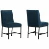 Armen Living Napoli Velvet And Leg Modern Accent Dining Chair, Set Of 2 Home