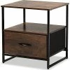 Baxton Studio Hakan Modern Industrial 1-Drawer Storage Cabinet Home