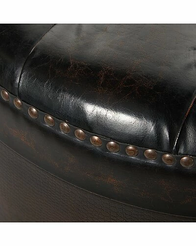 Peyton Lane Set Of 3 Traditional Round Wood Storage Ottoman Home 7 Peyton Lane Set Of 3 Traditional Round Wood Storage Ottoman Home - Image 5