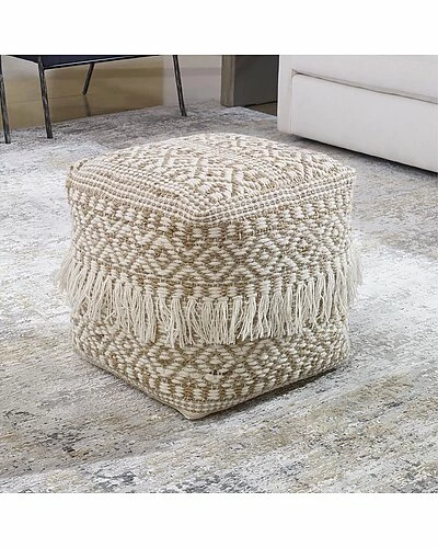 Uttermost Boheme Wool & Hemp Pouf Home 4 Uttermost Boheme Wool & Hemp Pouf Home - Image 2