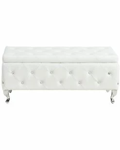 Worldwide Home Furnishings Monique Storage Ottoman