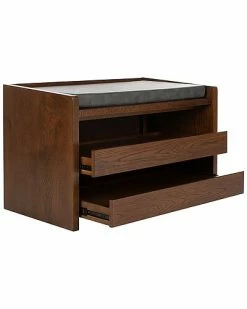 Safavieh Percy Walnut Storage Bench Home -Shop Style Sales 3050036084 RLLD 2