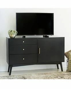 Hewson 52in Mid-Century Modern Wood TV Storage Console Home