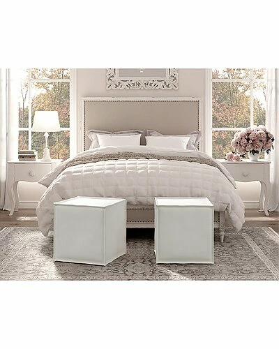 Shabby Chic Kyndal Ottoman Home 4 Shabby Chic Kyndal Ottoman Home - Image 2