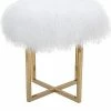 Pasargad Home Sorrento Mongolian Fur Ottoman