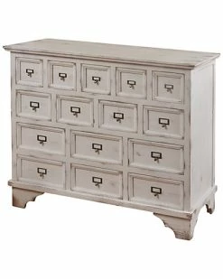 StyleCraft Shabby Chic 15 Drawer Apothecary Cabinet Home