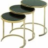 Peyton Lane 3pc Metal Glass Nest Tables Home -Shop Style Sales 3050065639 RLLD 1