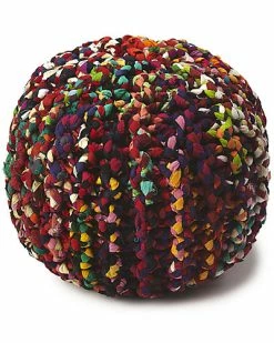 Butler Specialty Company Lulu Multicolor Braided Pouffe Home