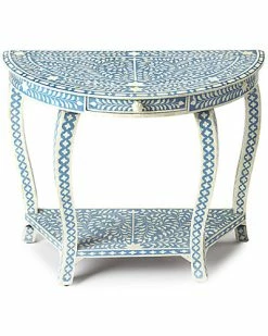 Butler Specialty Company Darrieux Blue Bone Inlay Demilune Console Table Home