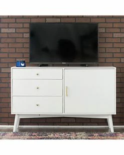 Hewson 52in Mid-Century Modern Wood TV Storage Console Home