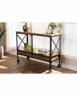 Design Studios Alves Wheeled Console Table Home -Shop Style Sales 3050076500 RLLD 2