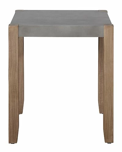 Alaterre Newport 21In Square Faux Concrete & Wood End Table Home 4 Alaterre Newport 21In Square Faux Concrete & Wood End Table Home - Image 2