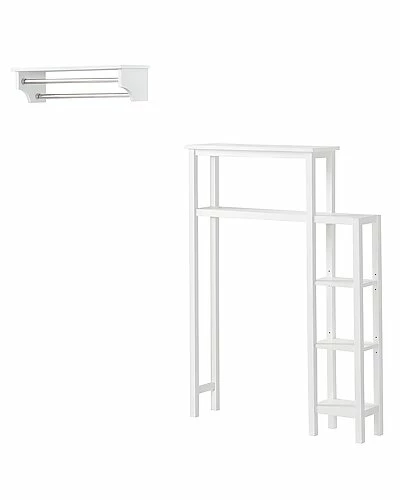 Alaterre Dover Over Toilet Organizer With Side Shelving, Bathroom Shelf With 2 Towel Rods Home 3 Alaterre Dover Over Toilet Organizer With Side Shelving, Bathroom Shelf With 2 Towel Rods Home