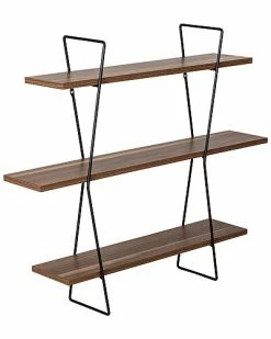 Honey-Can-Do 3-Tier Metal & Wood Wall Shelves Home
