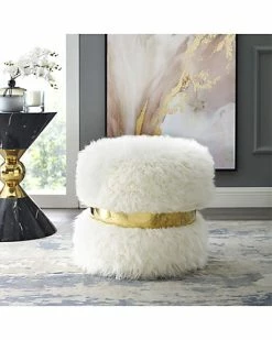 Nicole Miller Seagal Faux Fur Ottoman Home -Shop Style Sales 3050108578 RLLD 3