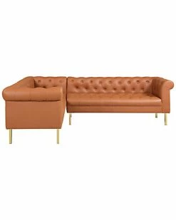 Chic Home Giovanni Camel Leather Left Sectional 5 Chic Home Giovanni Camel Leather Left Sectional -Shop Style Sales 3050108604 RLLD 2