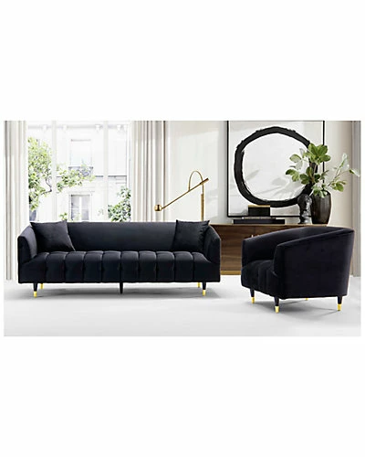 Chic Home Julia Black Sofa 4 Chic Home Julia Black Sofa - Image 2