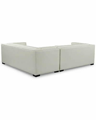 Chic Home Lorenzo Cream Leather Right Sectional 4 Chic Home Lorenzo Cream Leather Right Sectional - Image 2