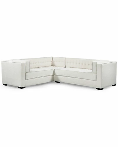 Chic Home Lorenzo Ecru Linen Textured Left Sectional 3 Chic Home Lorenzo Ecru Linen Textured Left Sectional