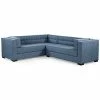 Chic Home Lorenzo Indigo Linen Textured Left Sectional