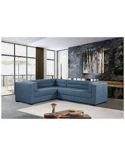 Chic Home Lorenzo Indigo Linen Textured Left Sectional -Shop Style Sales 3050108636 RLLD 2