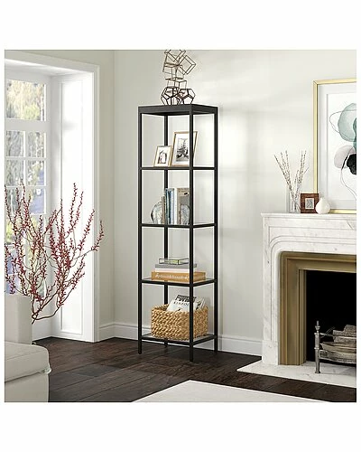 Abraham + Ivy Lexis 18In Wide Blackened Bronze Bookcase Home 4 Abraham + Ivy Lexis 18In Wide Blackened Bronze Bookcase Home - Image 2