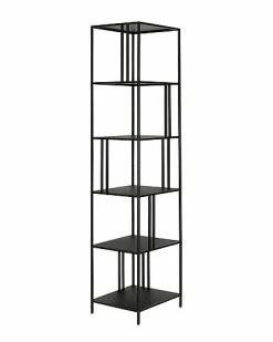 Abraham + Ivy Ernest 18In Wide Blackened Bronze Bookcase Home