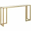 Abraham + Ivy Oscar 55In Brass Finish Console Table Home