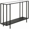 Abraham + Ivy Vireo Blackened Bronze Console Table With Metal Shelf Home