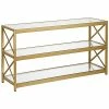 Abraham + Ivy Hutton Brass Finish Tv Stand Home -Shop Style Sales 3050112896 RLLD 1