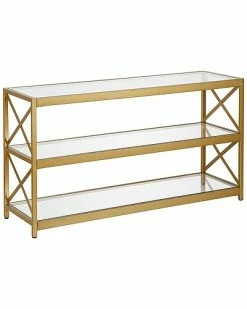 Abraham + Ivy Hutton Brass Finish Tv Stand Home