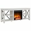 Abraham + Ivy Sawyer White Tv Stand With Log Fireplace Insert Home 1 Abraham + Ivy Sawyer White Tv Stand With Log Fireplace Insert Home -Shop Style Sales 3050113067 RLLD 1