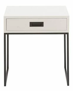 Peyton Lane Ight Grey Pine And Metal Accent Table Home