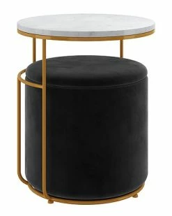 Worldwide Home Furnishings !nspire Modern Accent Table With Ottoman
