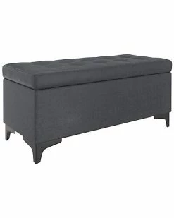 Worldwide Home Furnishings Modern Tufted Storage Ottoman