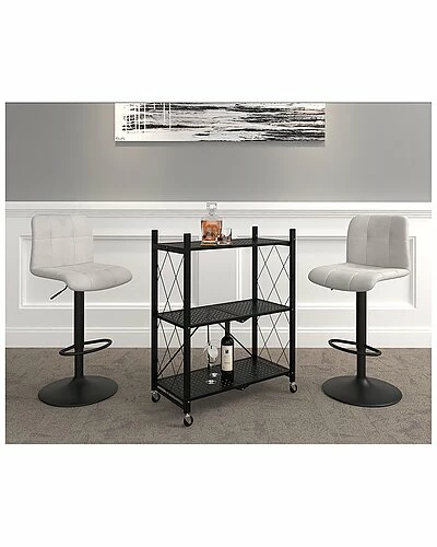 Worldwide Home Furnishings Able 3-Tier Metal Shelf 4 Worldwide Home Furnishings Able 3-Tier Metal Shelf - Image 2
