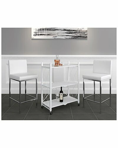 Worldwide Home Furnishings Able 3-Tier Metal Shelf 4 Worldwide Home Furnishings Able 3-Tier Metal Shelf - Image 2