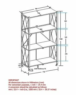 Worldwide Home Furnishings I Foldable 4-Tier Metal Shelf -Shop Style Sales 3050126894 RLLD 3