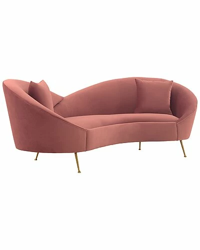 Armen Living Abella Blush Upholstered Sofa Home 3 Armen Living Abella Blush Upholstered Sofa Home