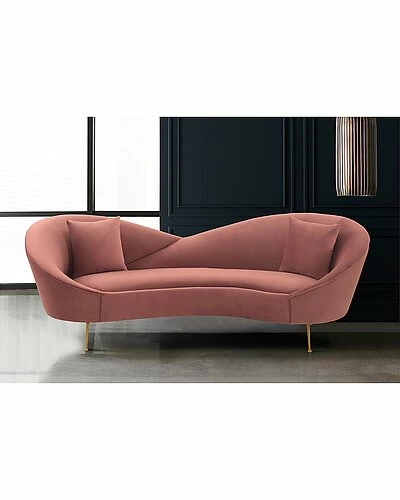 Armen Living Abella Blush Upholstered Sofa Home 4 Armen Living Abella Blush Upholstered Sofa Home - Image 2