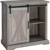 Hewson 32in Farmhouse Entryway Storage Console Sliding Door Home