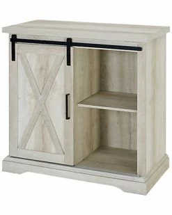 Hewson 32in Farmhouse Entryway Storage Console Sliding Door Home -Shop Style Sales 3050132398 RLLD 4