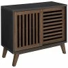 Hewson 36in Modern Sliding Slat Door Accent Storage Console Home -Shop Style Sales 3050132417 RLLD 1