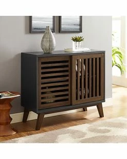 Hewson 36in Modern Sliding Slat Door Accent Storage Console Home -Shop Style Sales 3050132417 RLLD 2