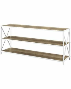 Hewson 60in Industrial Modern Bookcase Console Table Home 10 Hewson 60in Industrial Modern Bookcase Console Table Home -Shop Style Sales 3050132433 RLLD 4