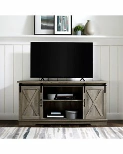 Hewson 58in Farmhose Sliding Door Wood TV Stand Storage Console Home -Shop Style Sales 3050132527 RLLD 2