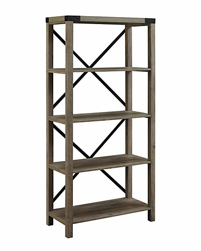 Hewson 64in Industiral Modern Storage Bookcase Home 3 Hewson 64in Industiral Modern Storage Bookcase Home